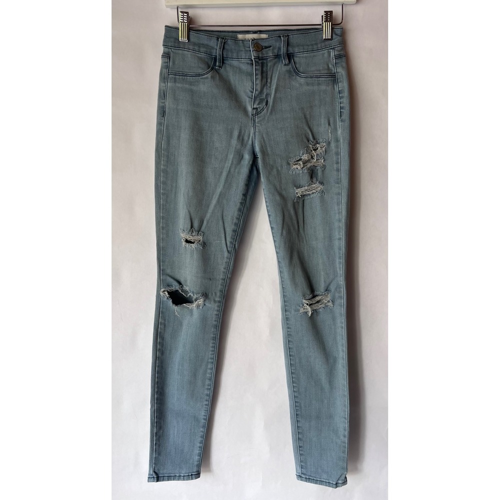 Pacsun Jeans Jeggings Blue Distressed Ripped Super‎ Stretch Women's Size 25
